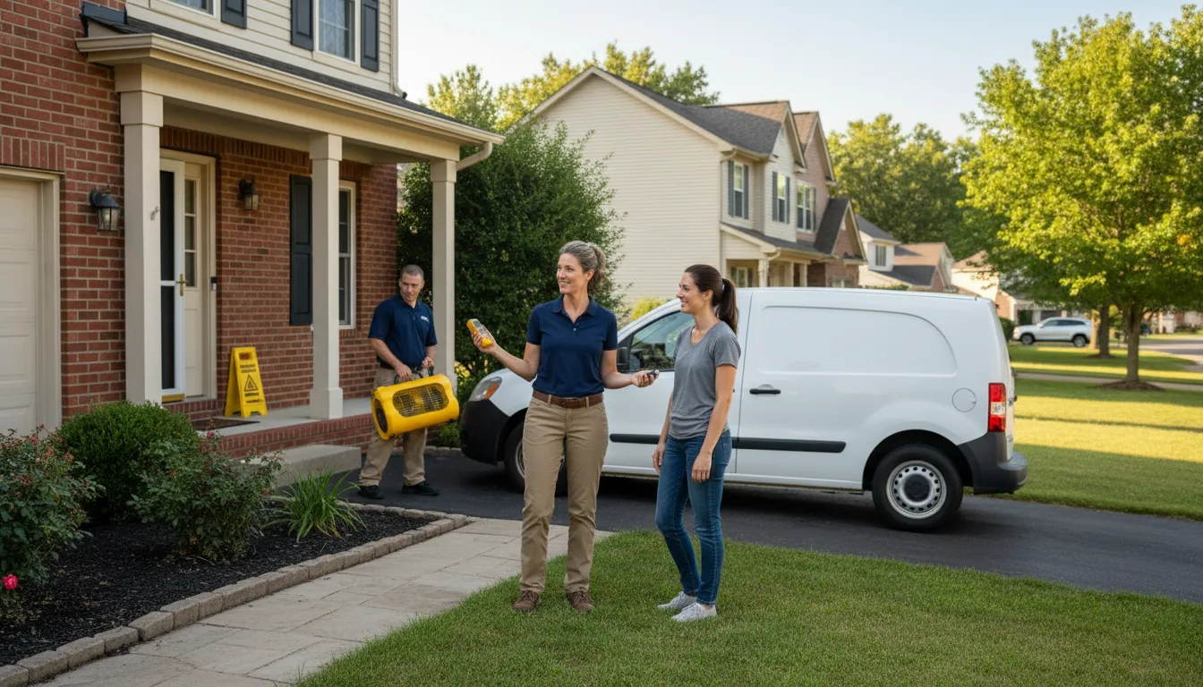 Residential water damage restoration in Four Oaks, NC